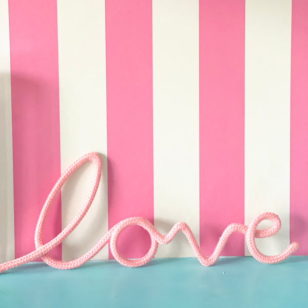 Love Rope Word Pink