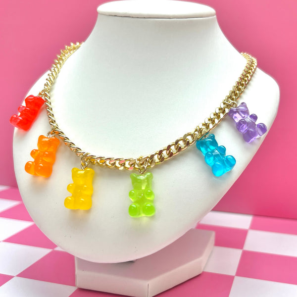 Quirky Rainbow Gummy Necklace