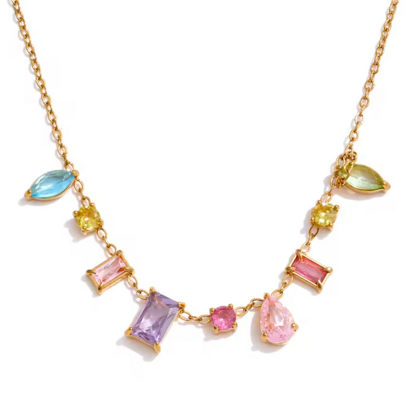 Colorful Cubic Zirconia Necklace