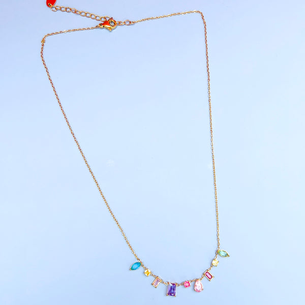 Colorful Cubic Zirconia Necklace