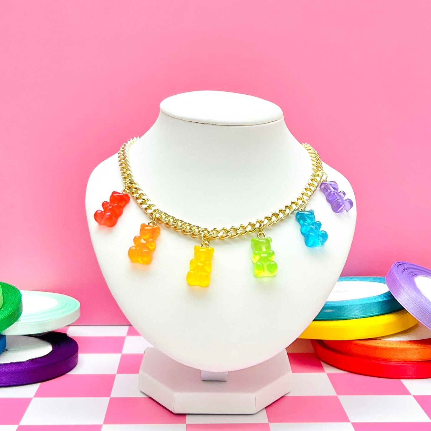 Quirky Rainbow Gummy Necklace
