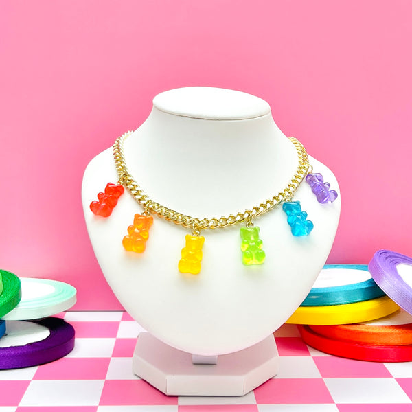 Quirky Rainbow Gummy Necklace