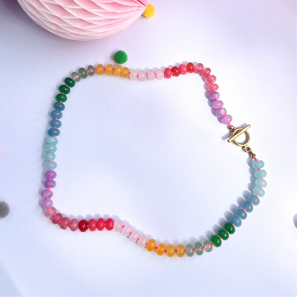 Rainbow Natural Stone Necklace
