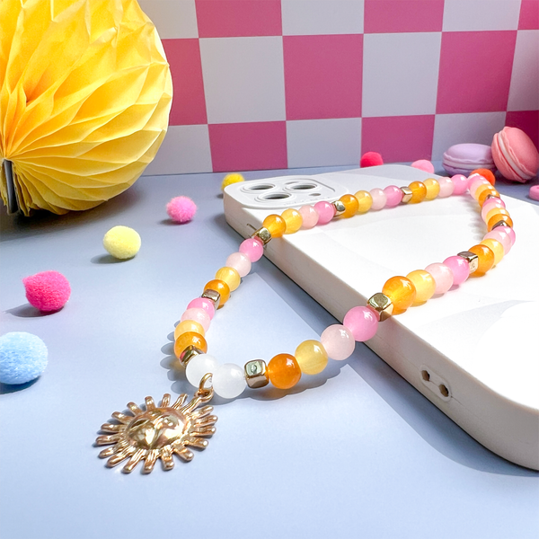 Golden Sun Phone Charm