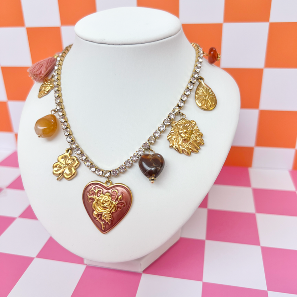 Hearts & Sparkles Charm Necklace