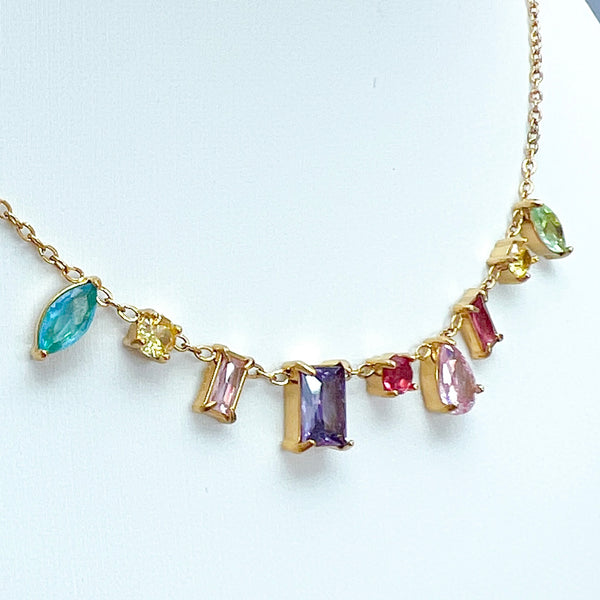 Colorful Cubic Zirconia Necklace