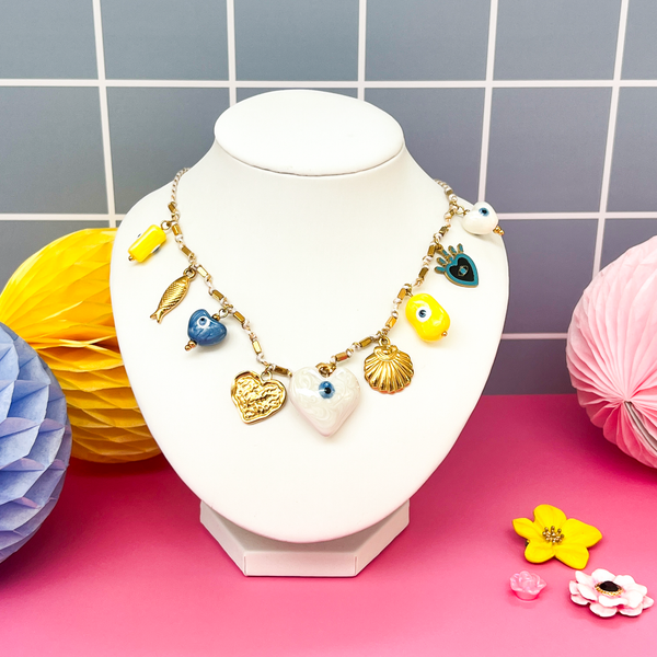 Hearts & Shells Charm Necklace