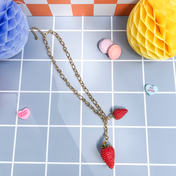 Golden Strawberry Necklace