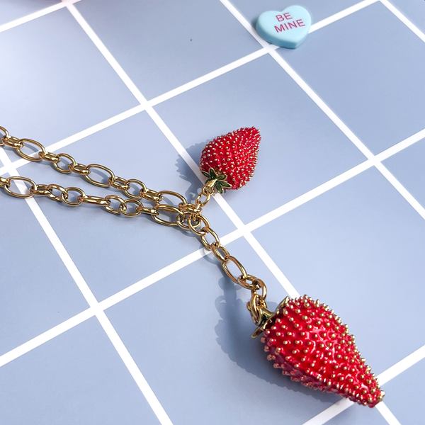 Golden Strawberry Necklace