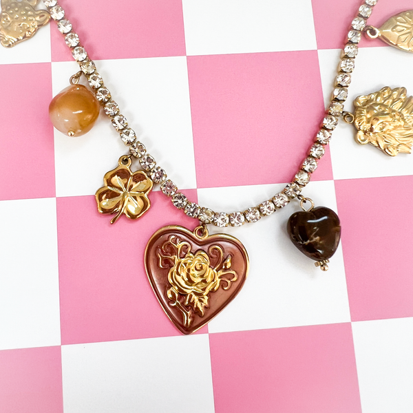 Hearts & Sparkles Charm Necklace