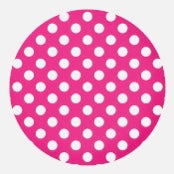 Round Stickers - Hot Pink Base 10