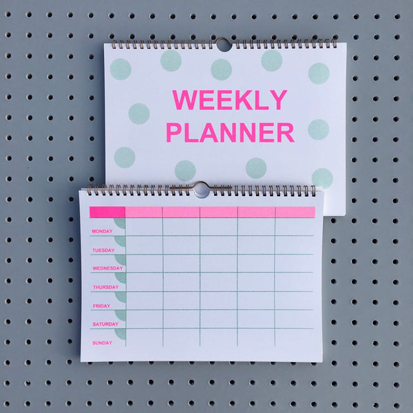 Weekly Planner- Neon Pink & Mint