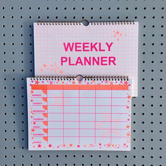 Weekly Planner - Neon Pink & Orange