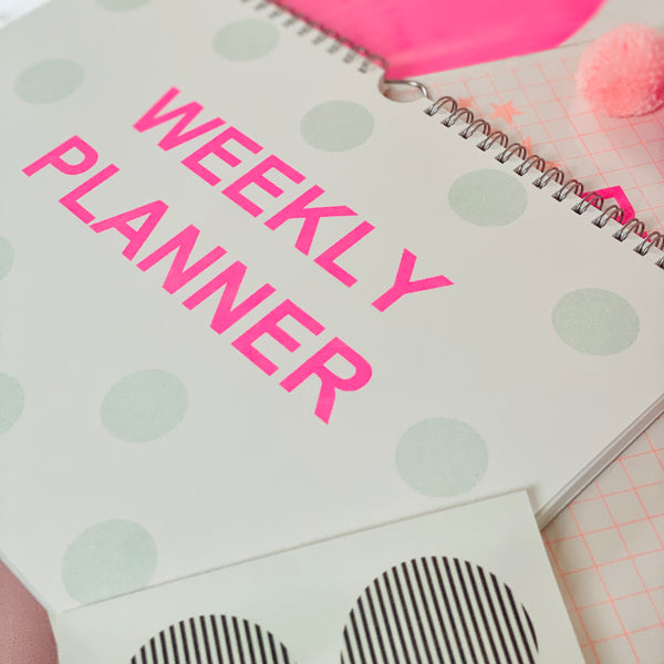 Weekly Planner- Neon Pink & Mint