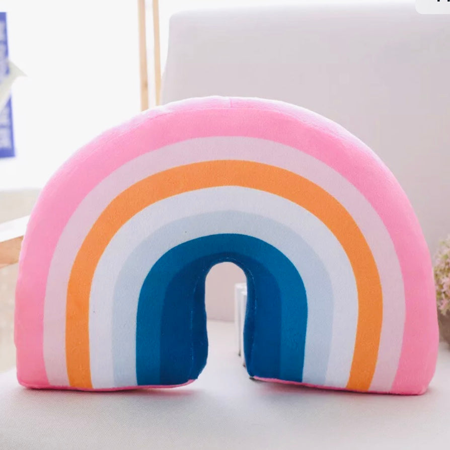 Rainbow Cushion Pastel Multi