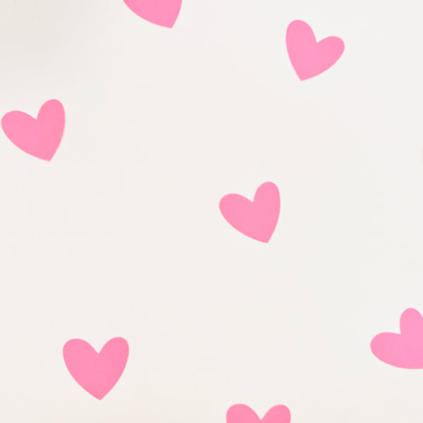 Set of 72 love hearts Wall Stickers Pink