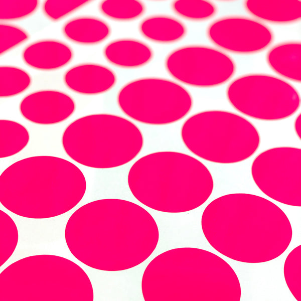 Neon Pink Dots Wall Stickers 72
