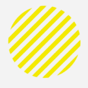 Round Stickers - Yellow Stripe