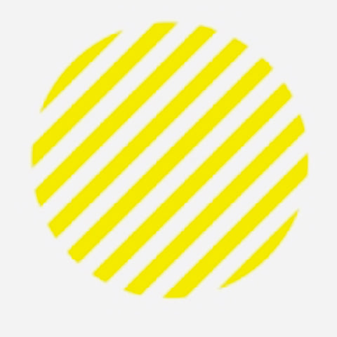 Round Stickers - Yellow Stripe