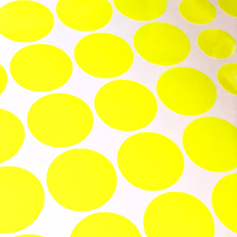 Neon Yellow Dots Wall Stickers 72