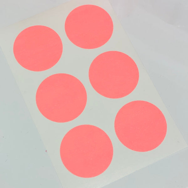Round Stickers - Hot Coral 30