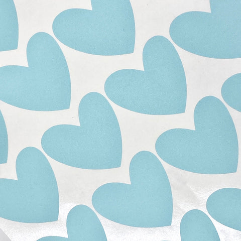 Set of 72 love hearts Wall Stickers Pale Mint