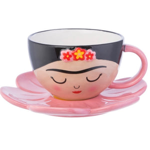 Frida Cup and Flower Saucer