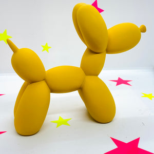 Large Balloon Dog Ornament Yellow