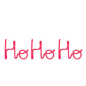Ho Ho Ho Rope Word Neon Coral