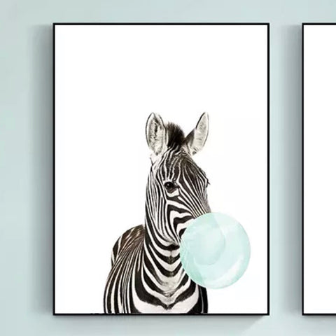 Quirky Zebra Canvas Print