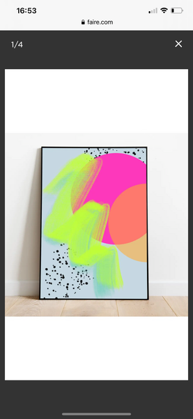 Neon Abstract Print