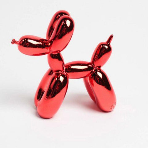Small Balloon Dog Metallic Red
