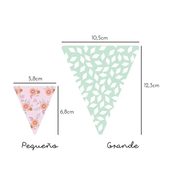 Pretty Floral bunting wall/furniture Stickers