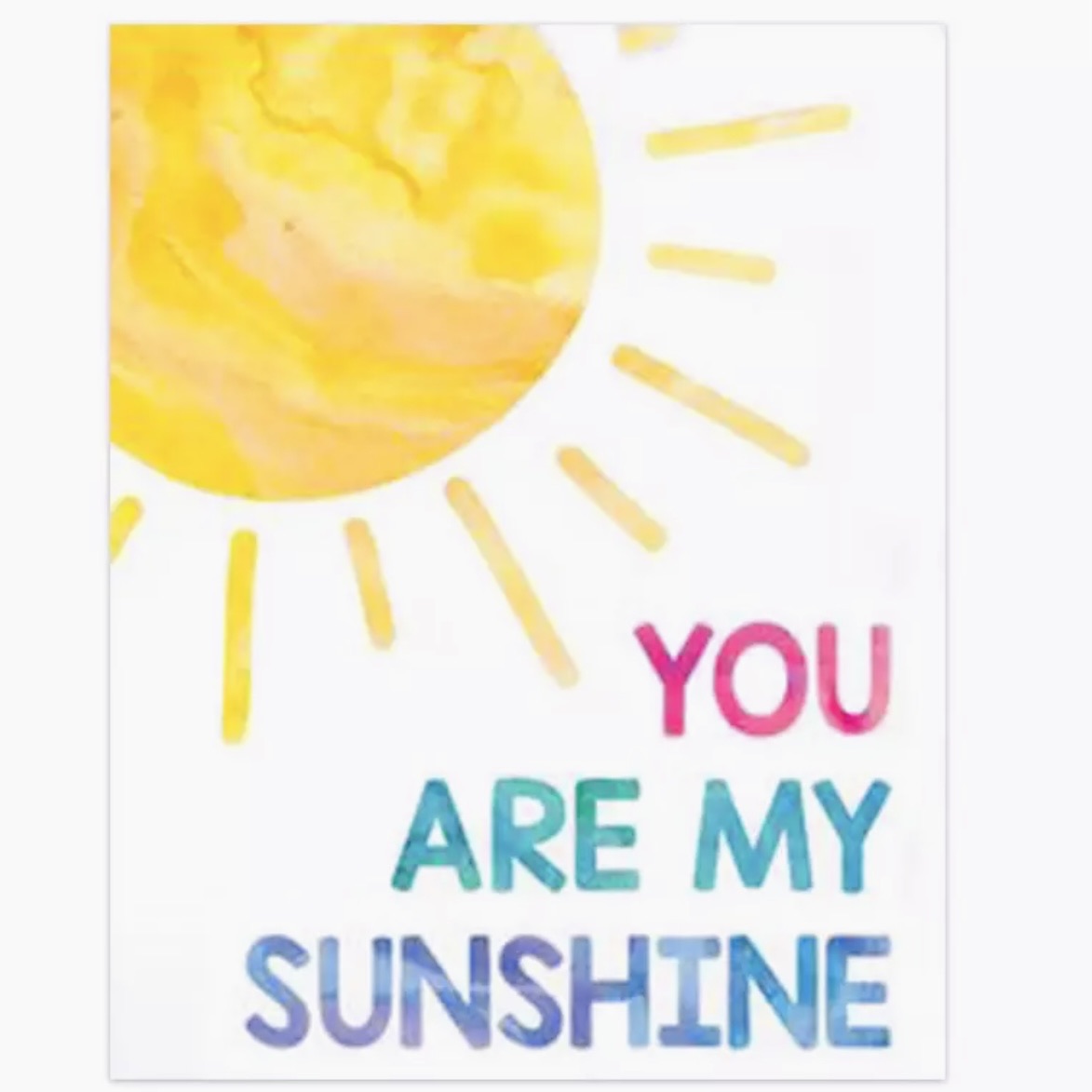 ‘You are my Sunshine’ Canvas Print