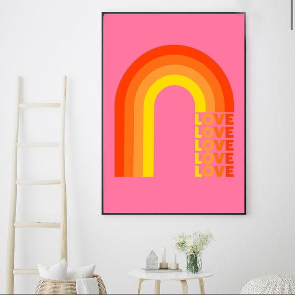 LOVE Rainbow Print A3
