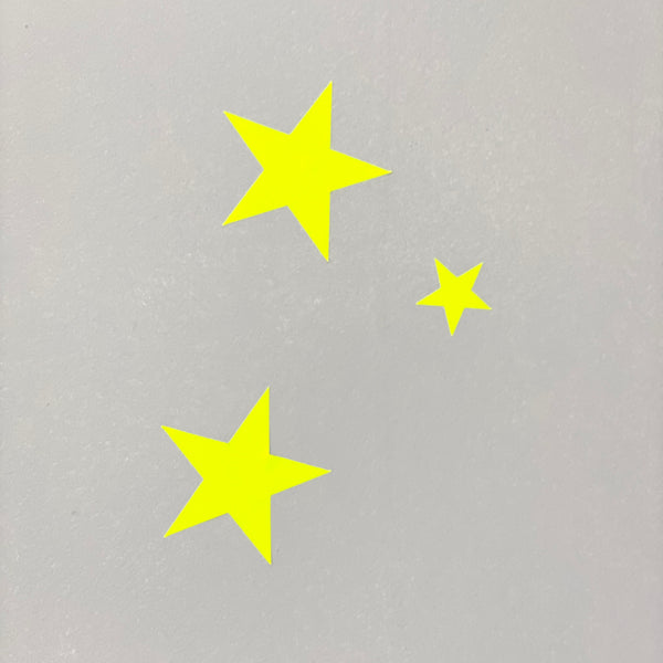 Neon Yellow Confetti Stars Wall Stickers