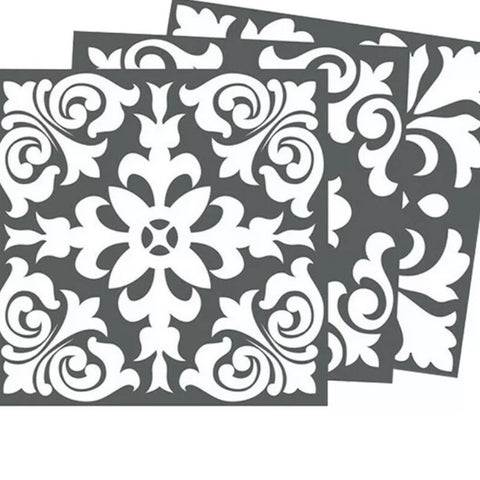 Dark Grey Tile Stickers 15cm  x 15cm  (12)