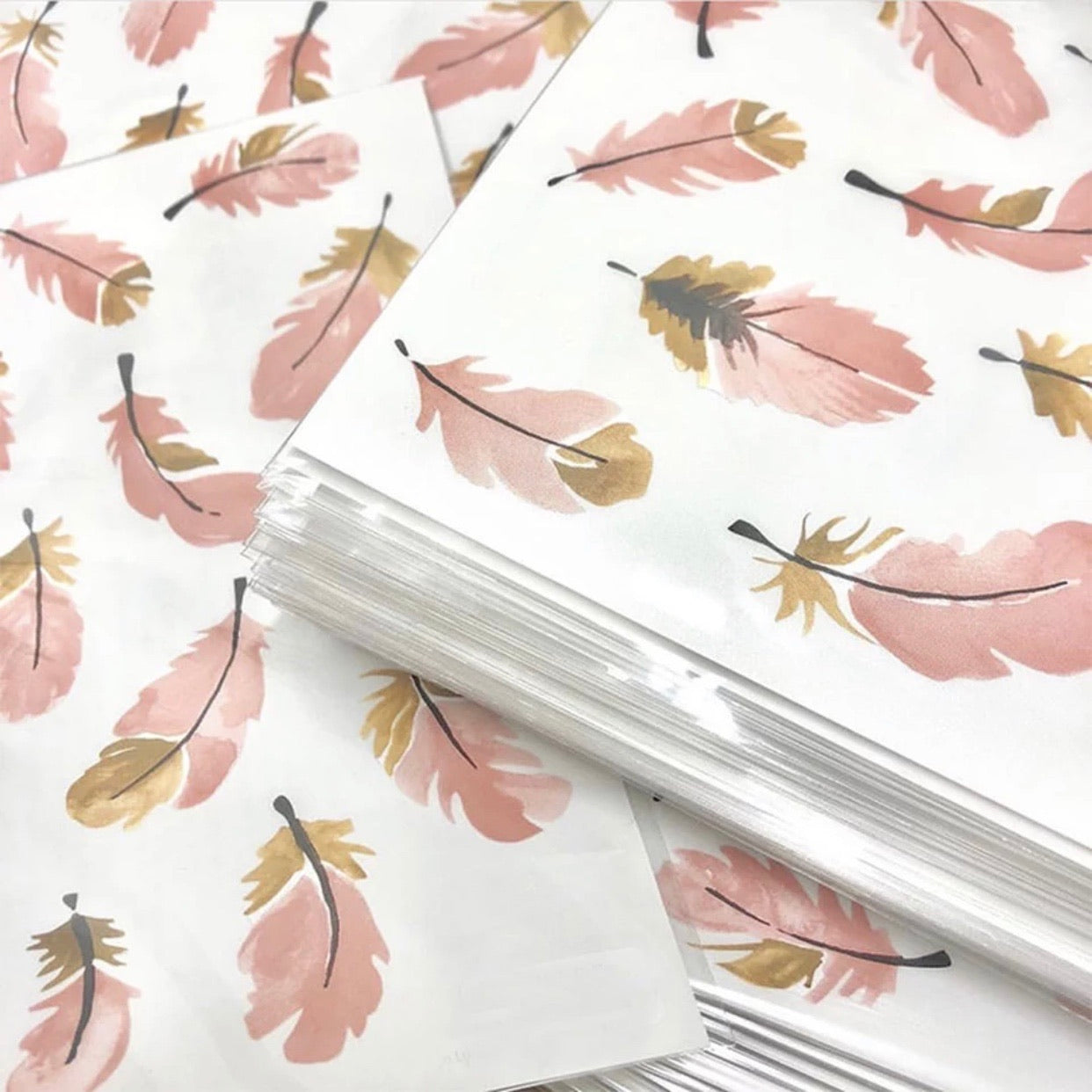 Feather Stickers blush