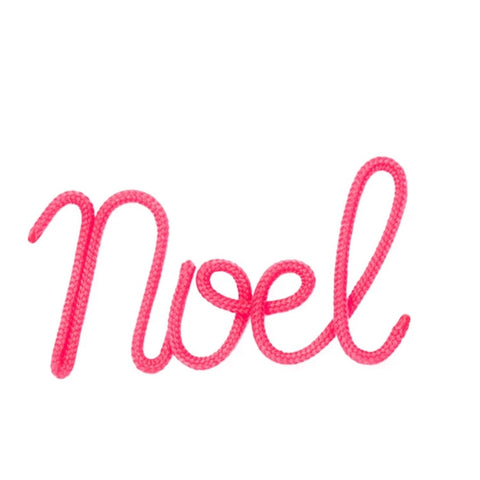 Noel Rope Word Neon Coral