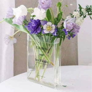 Clear Book Vase