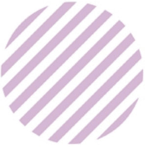 Round Stickers - 10 Lilac Stripe