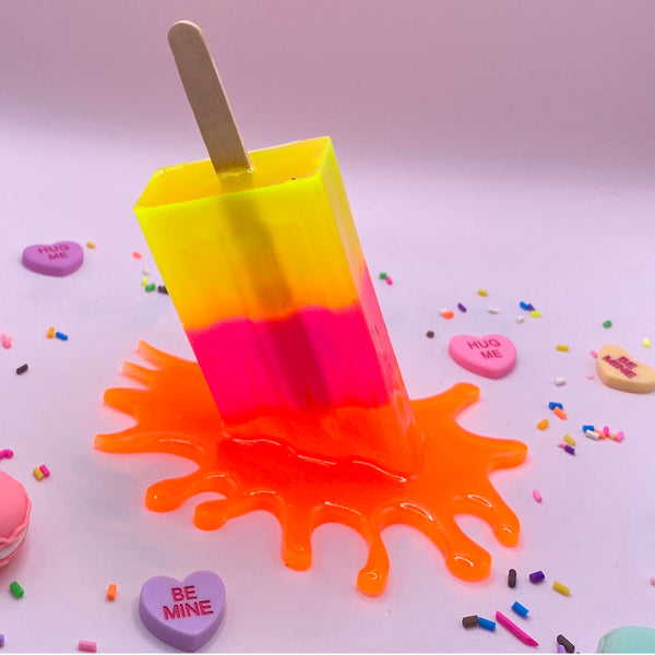 Sunrise Neon Lolly Sculpture With Splat