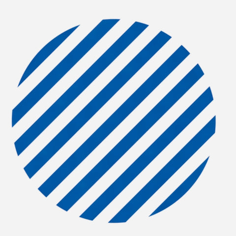 Round Stickers - Blue Stripe