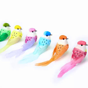 Spring Feathered Bird Clips