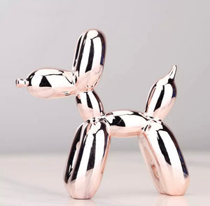 Medium Balloon Dog Ornament Metallic Pink