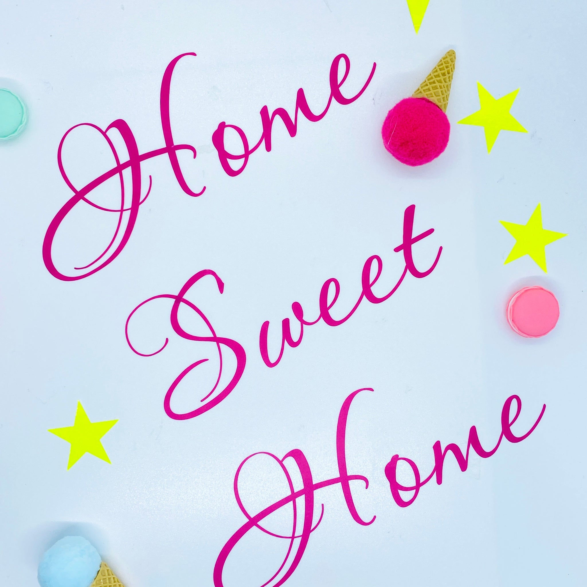 Home Sweet Home Sticker Pink