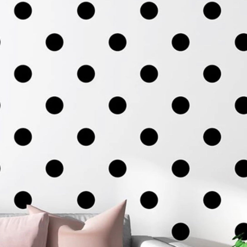 Black Dots Wall Stickers 72 includes 2 sizes