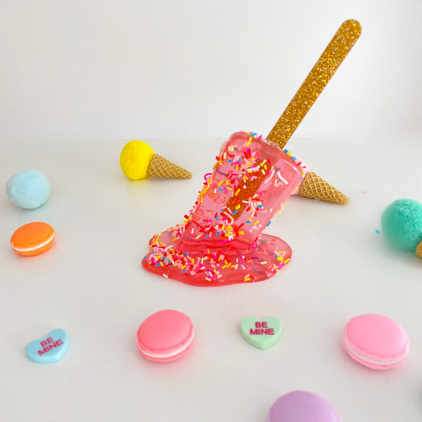 Melting Lolly With Sprinkles Hot pink