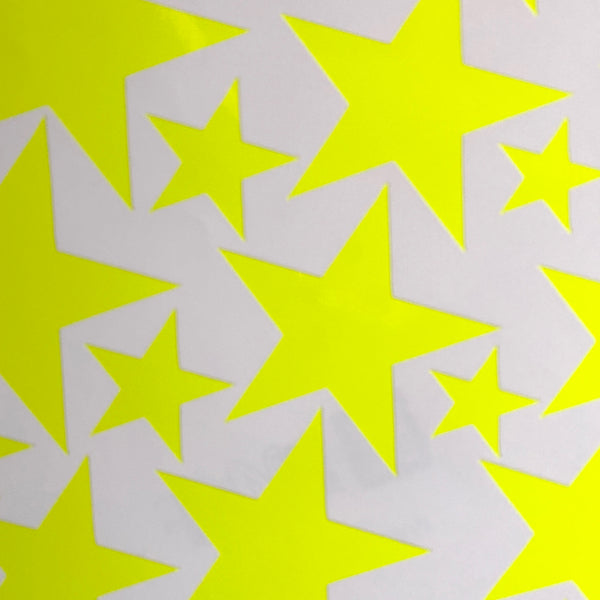 Neon Pink Confetti Stars Wall Stickers