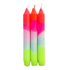 Neon Hand Dipped Candles- Lollipops
